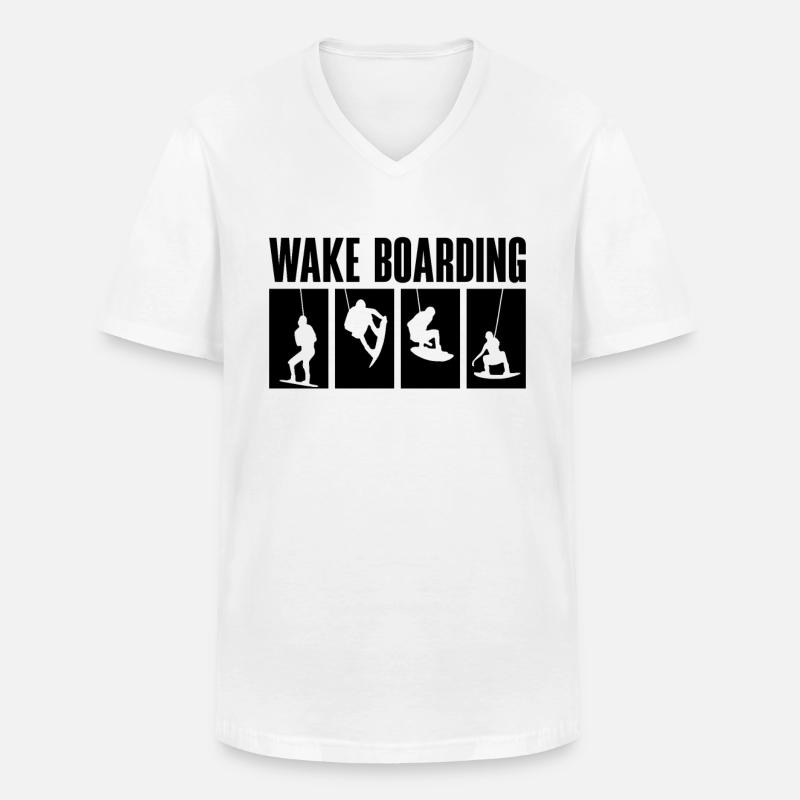 Wakeboard Wakeboarder Wakeboarden Geschenkidee - Männer-T-Shirt mit V-Ausschnitt - Weiß