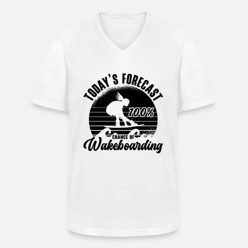 Wakeboarden Wakeboarder Wakeboard Geschenkidee - Männer-T-Shirt mit V-Ausschnitt - Weiß