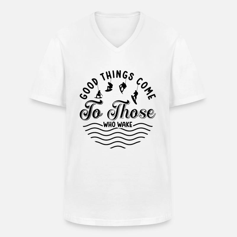 Wakeboarder Wakeboard Wakeboarden Geschenkidee - Männer-T-Shirt mit V-Ausschnitt - Weiß