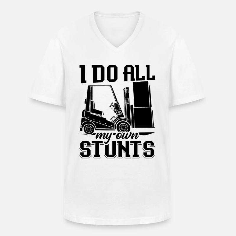 Staplerfahrer Lager Gabelstapler Geschenkidee - Männer-T-Shirt mit V-Ausschnitt - Weiß