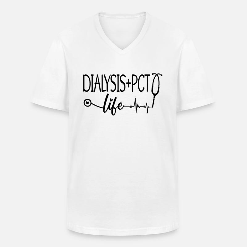 Dialyse Dialysetechniker Nephrologie Geschenkidee - Männer-T-Shirt mit V-Ausschnitt - Weiß