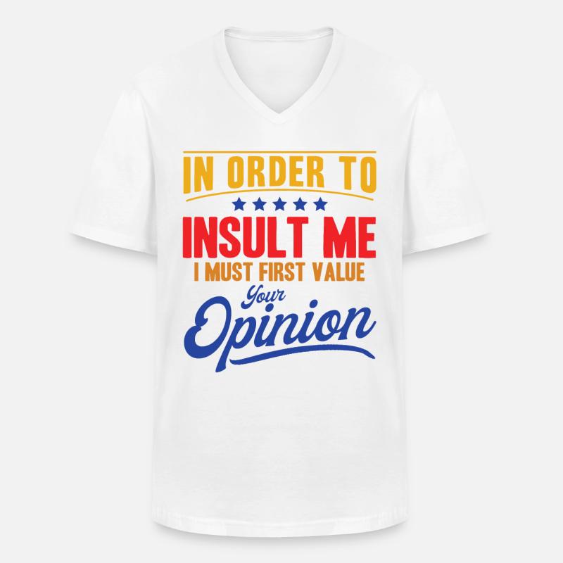 Sarkasmus Ironie Sarkastisch Geschenk - Männer-T-Shirt mit V-Ausschnitt - Weiß