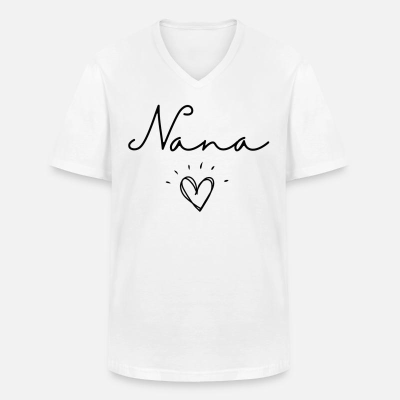 Oma. Nana Geschenk - Männer-T-Shirt mit V-Ausschnitt - Weiß
