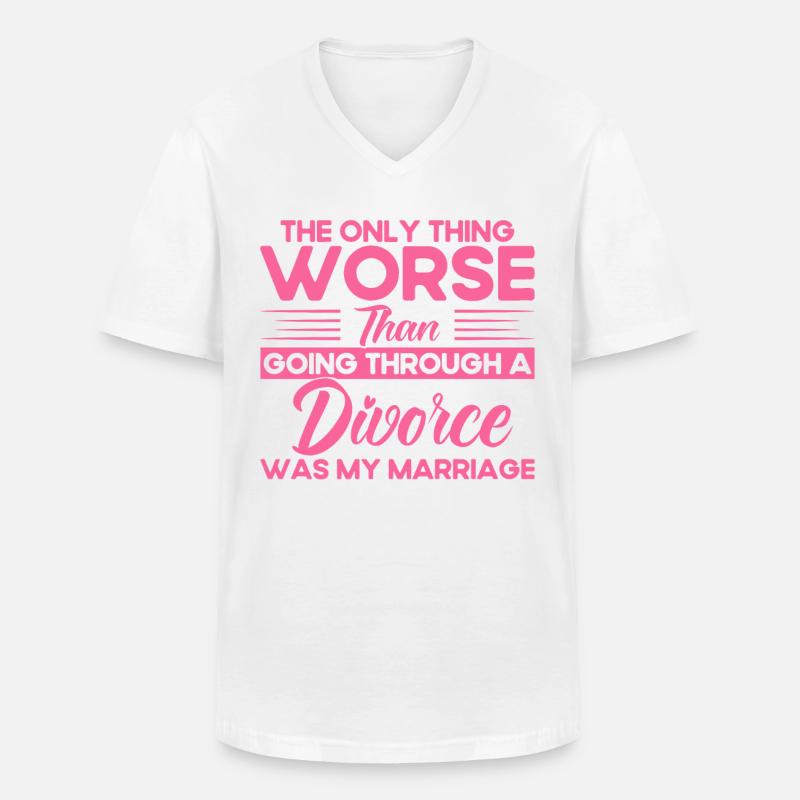 Ex Partner Scheidung Geschiedene Geschenk - Männer-T-Shirt mit V-Ausschnitt - Weiß