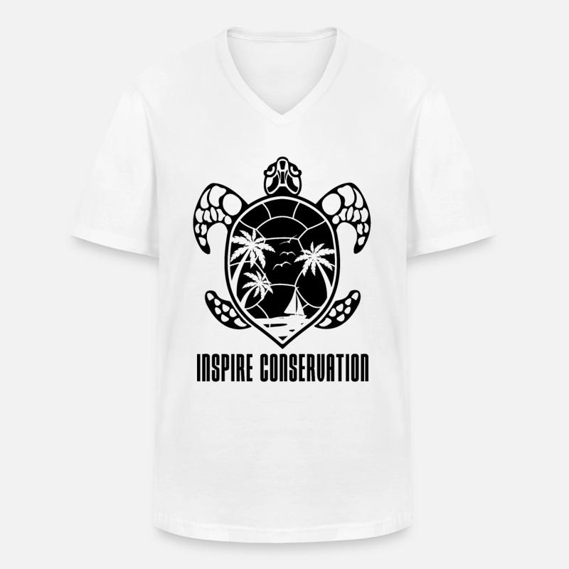 Inspire Conservation Environment Conservationists - Männer-T-Shirt mit V-Ausschnitt - Weiß