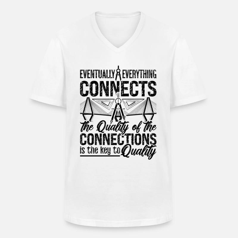 Eventually Everything Connects Engineer Architects - Men's V-Neck T-Shirt - white