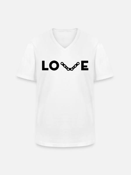 I LOVE BICYCLES - Men's V-Neck T-Shirt - white