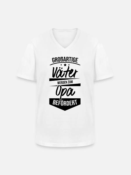 Großartige Väter Opa - Männer-T-Shirt mit V-Ausschnitt - Weiß