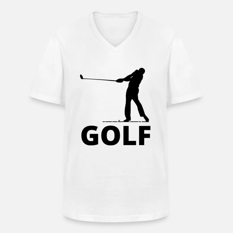 Golf - Männer-T-Shirt mit V-Ausschnitt - Weiß