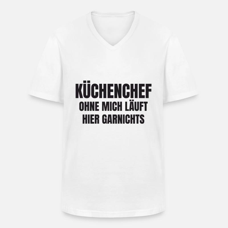 Küchenchef - Männer-T-Shirt mit V-Ausschnitt - Weiß