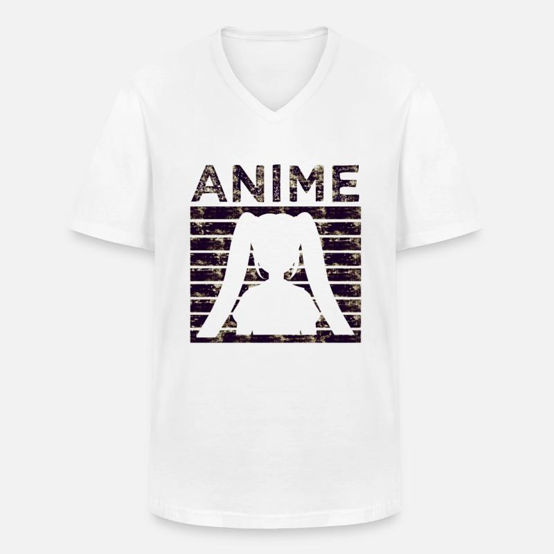 Anime Geschenk - Männer-T-Shirt mit V-Ausschnitt - Weiß