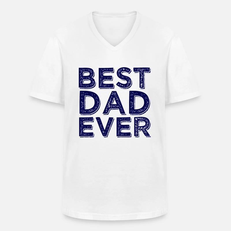 Bester Vater - Männer-T-Shirt mit V-Ausschnitt - Weiß