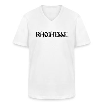 Rheinhessen - Männer-T-Shirt mit V-Ausschnitt - Weiß - Vorne - AI Model Male 185 light (185cm)