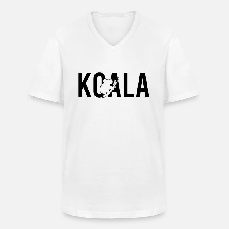 Koala - Männer-T-Shirt mit V-Ausschnitt - Weiß