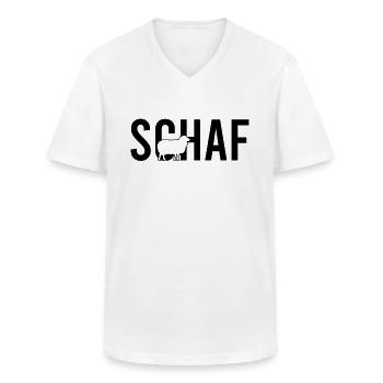 Schaf - Männer-T-Shirt mit V-Ausschnitt - Weiß - Vorne - AI Model Male 185 light (185cm)