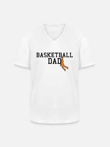basketball dad - Men's V-Neck T-Shirt - white