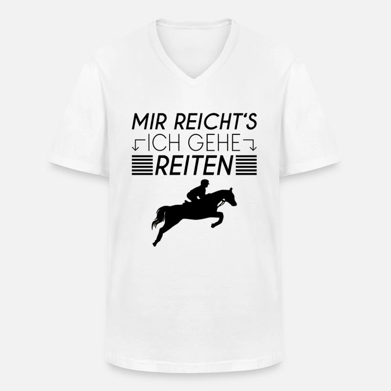 Reiten Spruch - Männer-T-Shirt mit V-Ausschnitt - Weiß