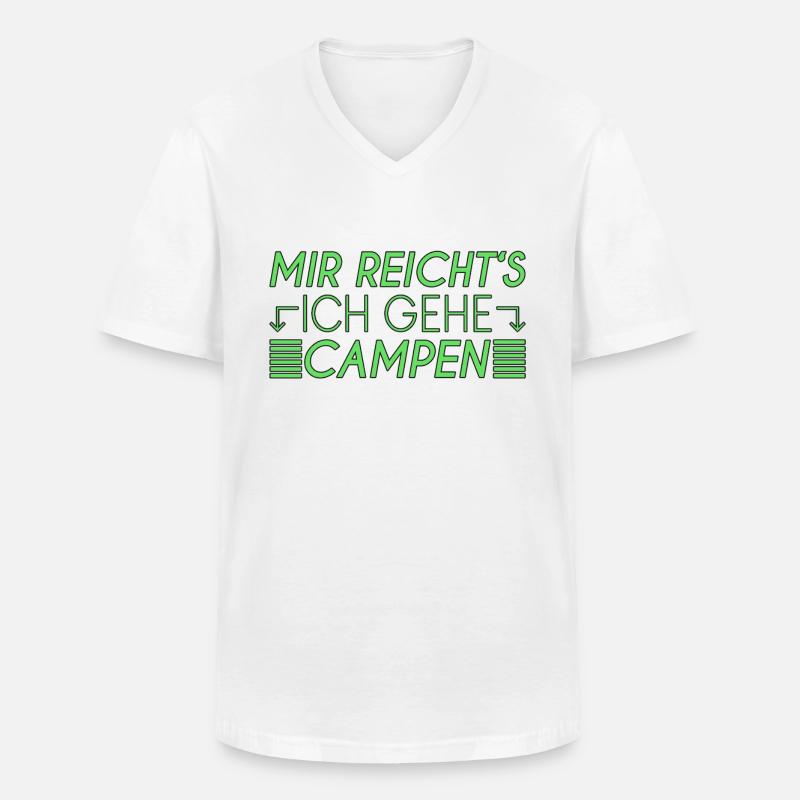 Camping Spruch - Männer-T-Shirt mit V-Ausschnitt - Weiß