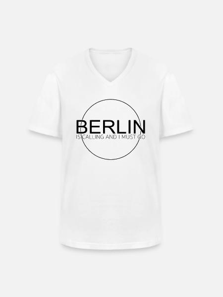 Berlin Spruch - Männer-T-Shirt mit V-Ausschnitt - Weiß