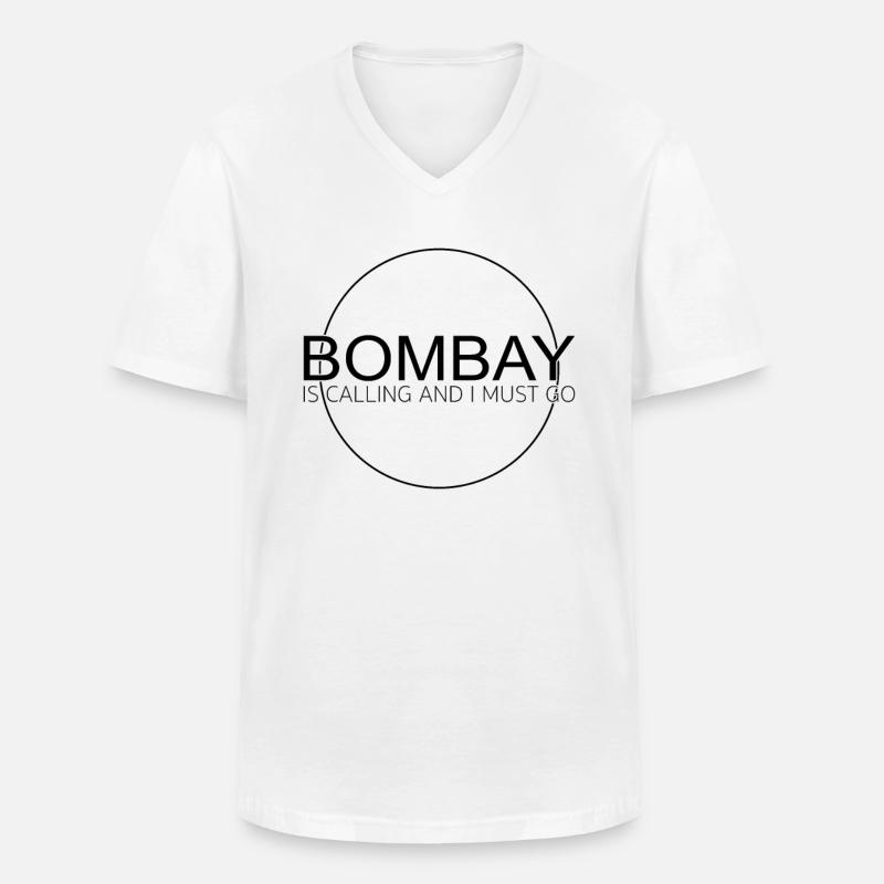 Bombay Spruch - Männer-T-Shirt mit V-Ausschnitt - Weiß