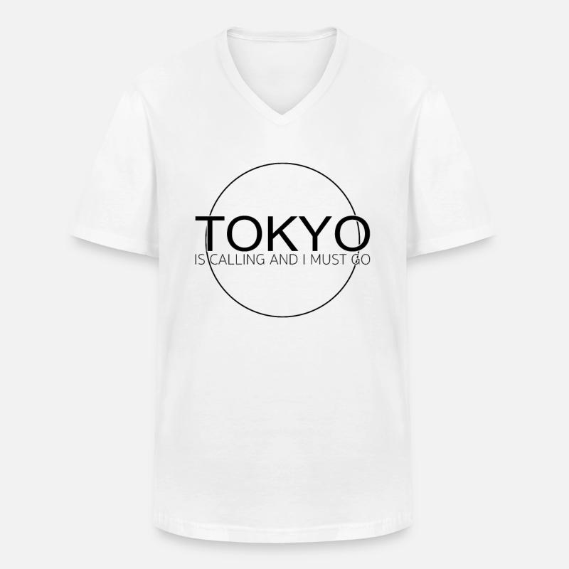 Tokio Spruch - Männer-T-Shirt mit V-Ausschnitt - Weiß