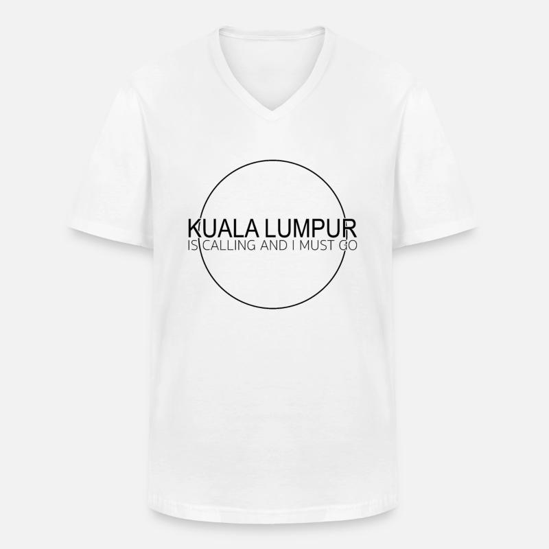 Kuala Lumpur spruch - Männer-T-Shirt mit V-Ausschnitt - Weiß