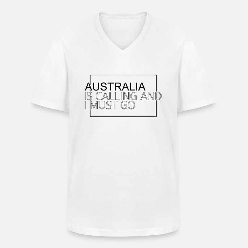 Australien Spruch - Männer-T-Shirt mit V-Ausschnitt - Weiß