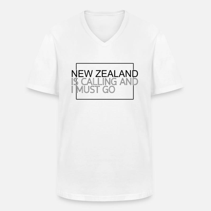Neuseeland Spruch - Männer-T-Shirt mit V-Ausschnitt - Weiß