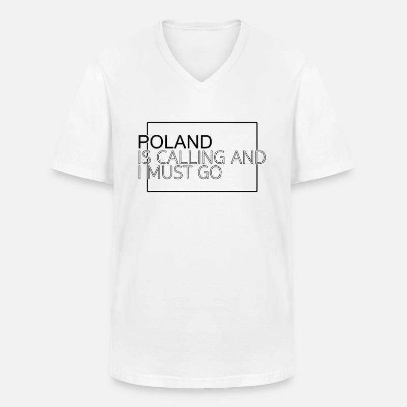 Polen Spruch - Männer-T-Shirt mit V-Ausschnitt - Weiß