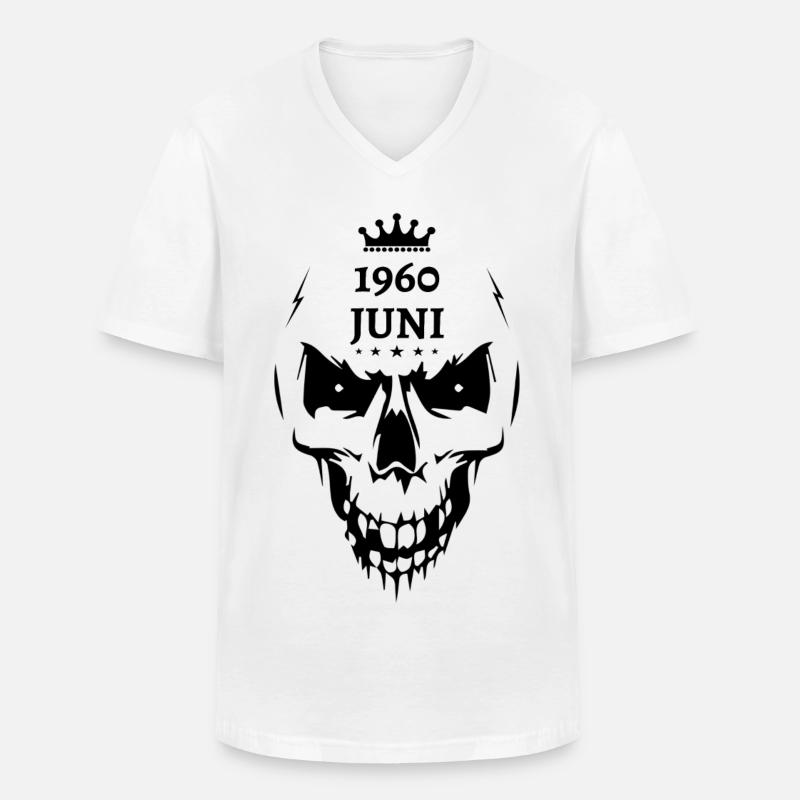 Juni 1960 Totenkopf - Männer-T-Shirt mit V-Ausschnitt - Weiß