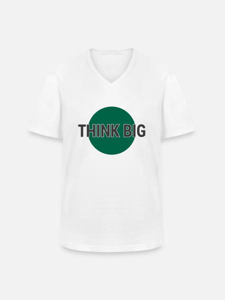 Think big think big - Men's V-Neck T-Shirt - white