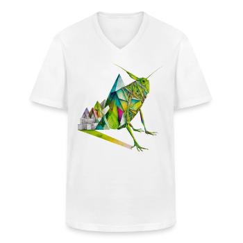 Heuschrecke Insekten Architektur Geschenk Tier Zoo - Männer-T-Shirt mit V-Ausschnitt - Weiß - Vorne - AI Model Male 185 light (185cm)