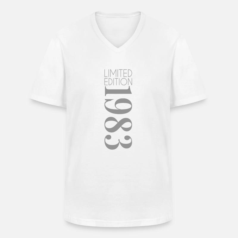 Limited Edition 1983 - Männer-T-Shirt mit V-Ausschnitt - Weiß
