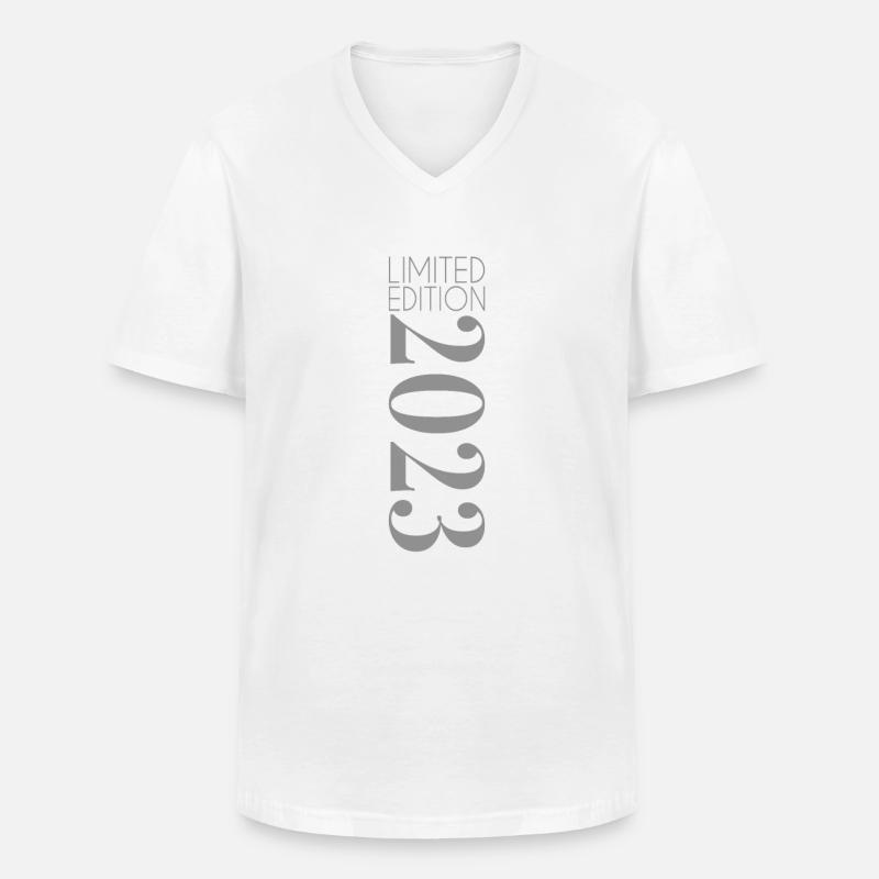 Limited Edition 2023 - Männer-T-Shirt mit V-Ausschnitt - Weiß