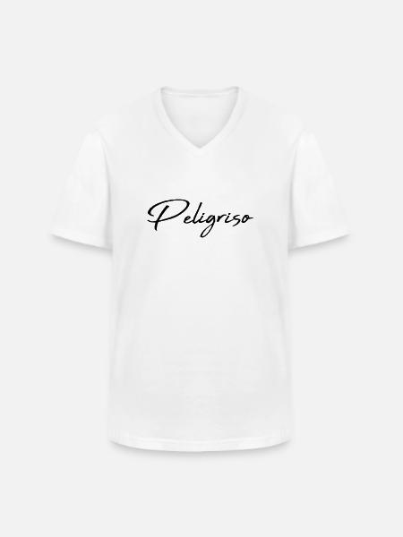 peligroso spanish - Men's V-Neck T-Shirt - white
