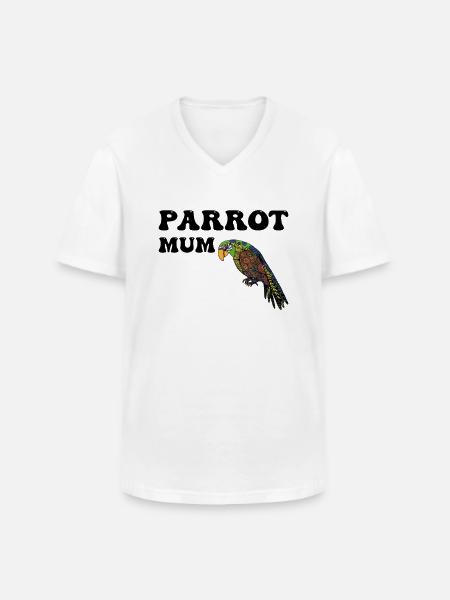 Perroquets Maman - T-shirt col V Homme - blanc