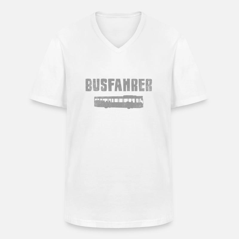 Busfahrer - Männer-T-Shirt mit V-Ausschnitt - Weiß