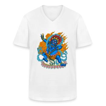 Bouddhisme Dieu Bodhisattva Vajrapani - T-shirt col V Homme - blanc - Devant - AI Model Male 185 light (185cm)