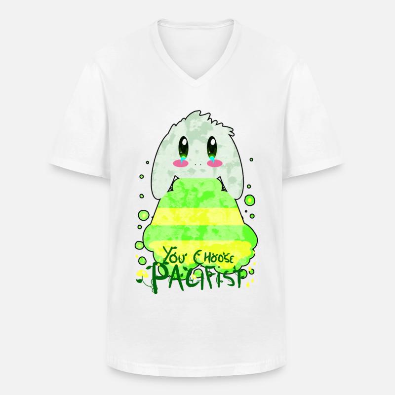 Sie wählen Pacifist - Männer-T-Shirt mit V-Ausschnitt - Weiß
