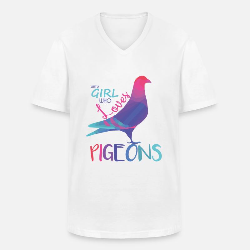 Taube - Männer-T-Shirt mit V-Ausschnitt - Weiß