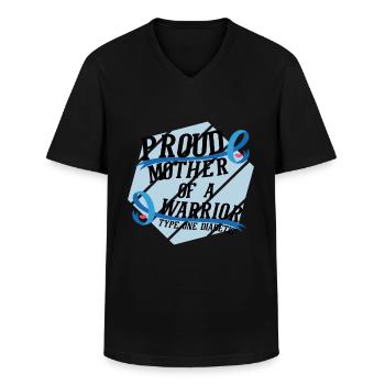 diabète awareness - T-shirt col V Homme - noir - Devant - AI Model Male 178 dark (178cm)