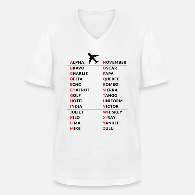 Amateur Amateurfunker Pilot Code Geschenk - Männer-T-Shirt mit V-Ausschnitt - Weiß