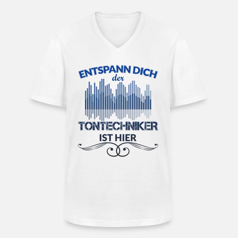 Tontechniker Tontechnik Veranstaltungstechnik - Männer-T-Shirt mit V-Ausschnitt - Weiß