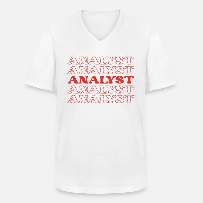 Analyst Buchhalter Data Scientist Tabellenkalkulation - Männer-T-Shirt mit V-Ausschnitt - Weiß