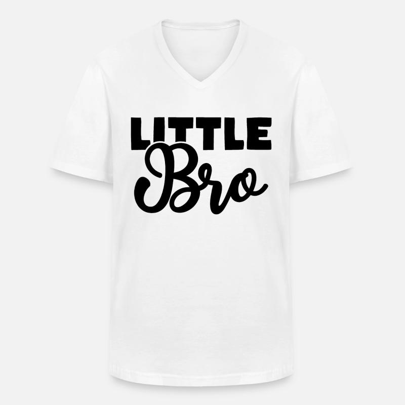 Little Bro - Männer-T-Shirt mit V-Ausschnitt - Weiß