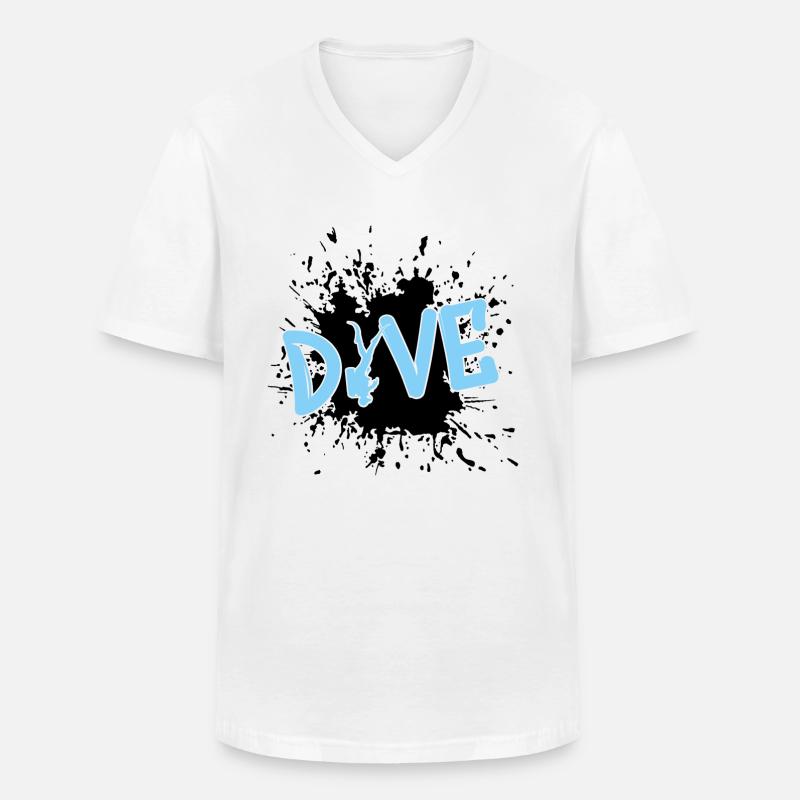 tauchen diving dive - Männer-T-Shirt mit V-Ausschnitt - Weiß