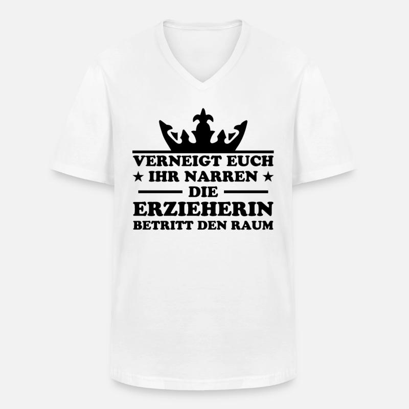 Erzieherin Perfekte Beruf Lustiger Spruch Geschenk - Männer-T-Shirt mit V-Ausschnitt - Weiß