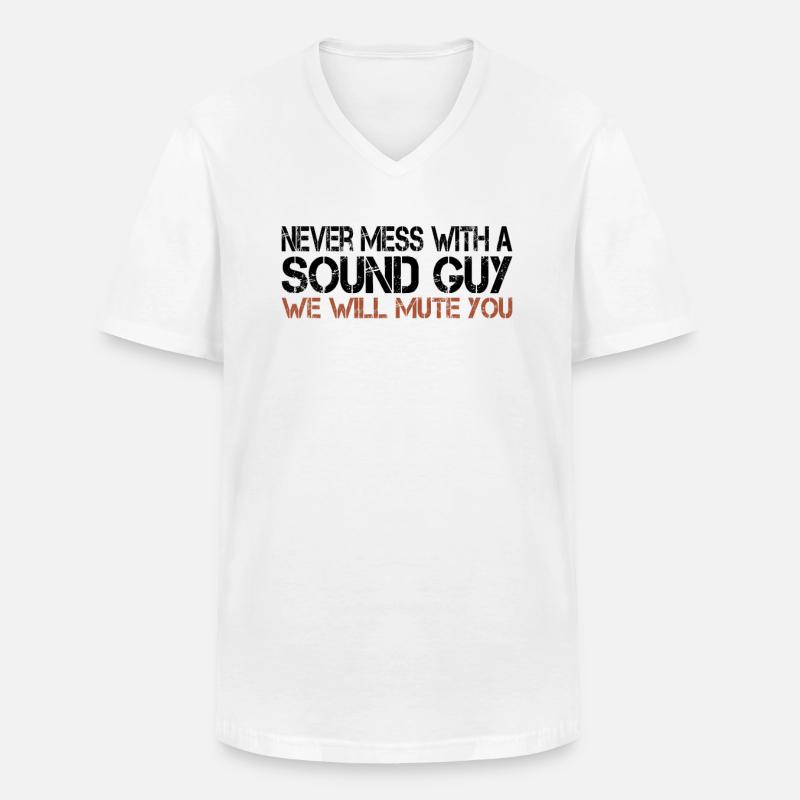 Tontechniker Tontechnik Musik - Männer-T-Shirt mit V-Ausschnitt - Weiß