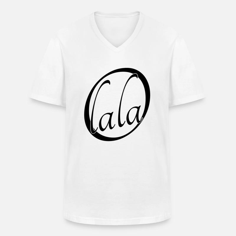Oh lala - Männer-T-Shirt mit V-Ausschnitt - Weiß