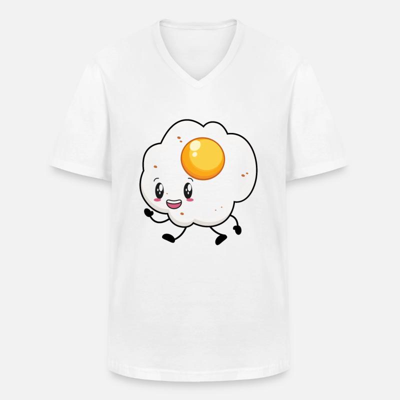 Spiegelei - Männer-T-Shirt mit V-Ausschnitt - Weiß
